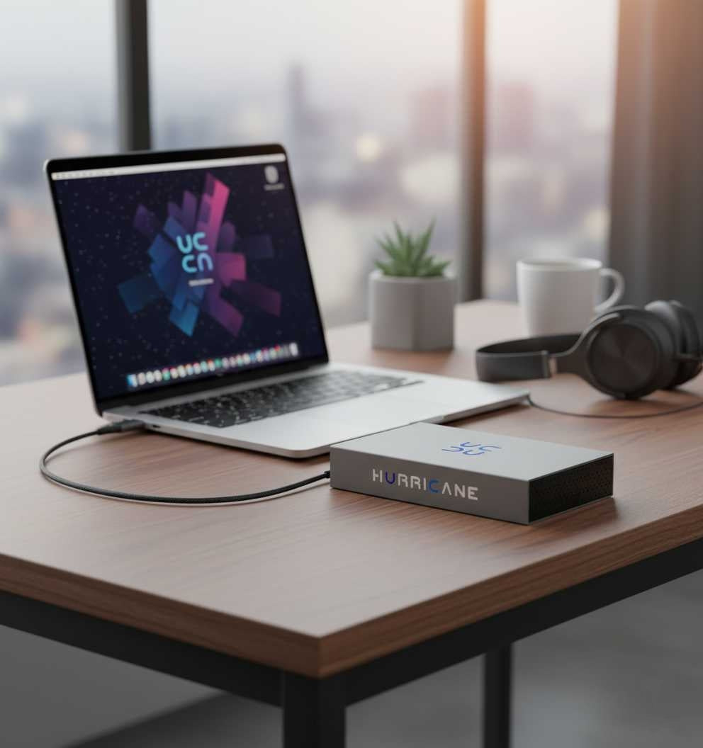 HURRICANE 3518C3 Aluminium Externe Festplatte, 3.5 Zoll, USB-C für Windows, Mac, Linux, PS4, PS5 und Xbox
