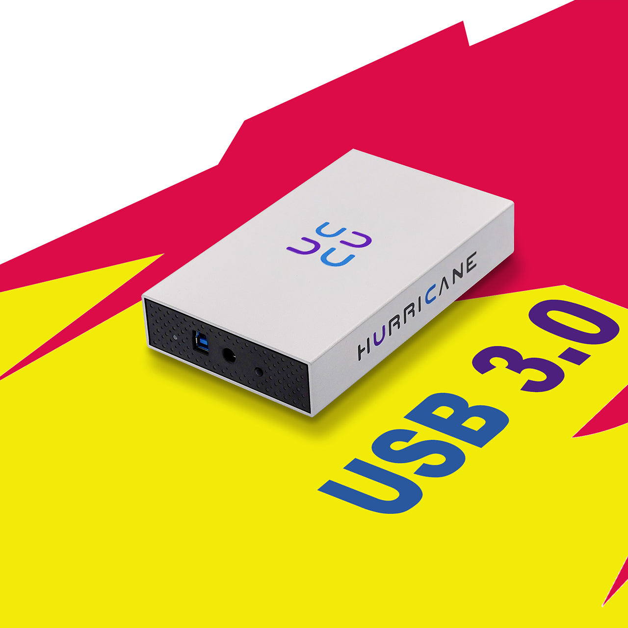 HURRICANE 3518 Aluminium Externes Festplattengehäuse, 3.5 Zoll, USB 3.0 für Windows, Mac und Linux