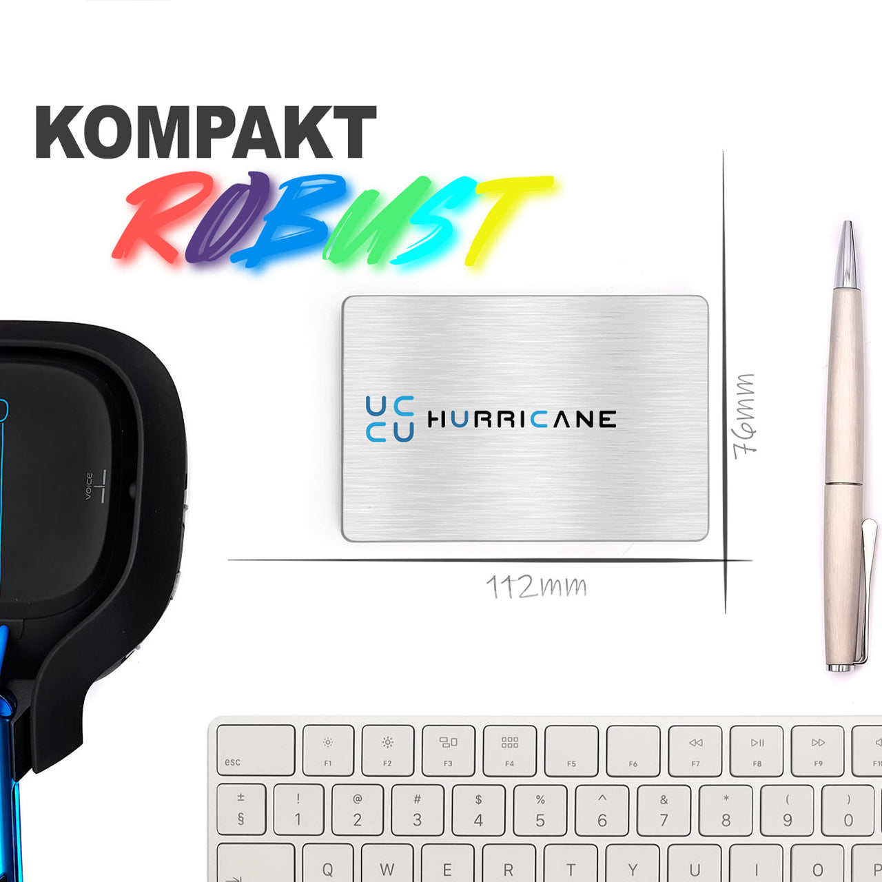 HURRICANE MD25 Externe tragbare Festplatte 2,5" USB 3.0 & USB-C für Windows, Mac, Linux, PS4, PS5 und Xbox