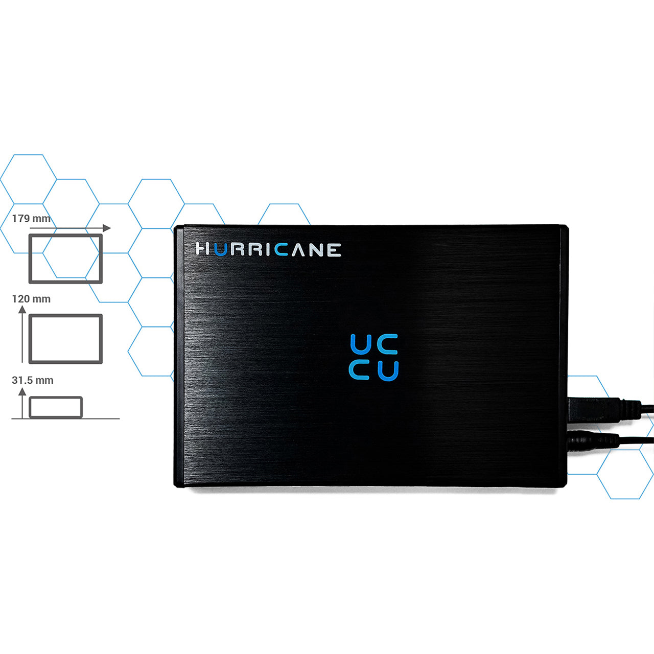HURRICANE GD35612 Externe Festplatte 3,5" USB 3.0 Aluminium für Windows, Mac, Linux, PS4, PS5 und Xbox