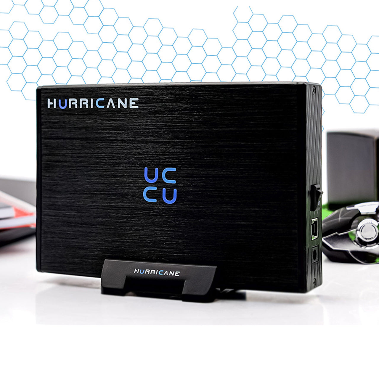 HURRICANE GD35612 Externe Festplatte 3,5" USB 3.0 Aluminium für Windows, Mac, Linux, PS4, PS5 und Xbox
