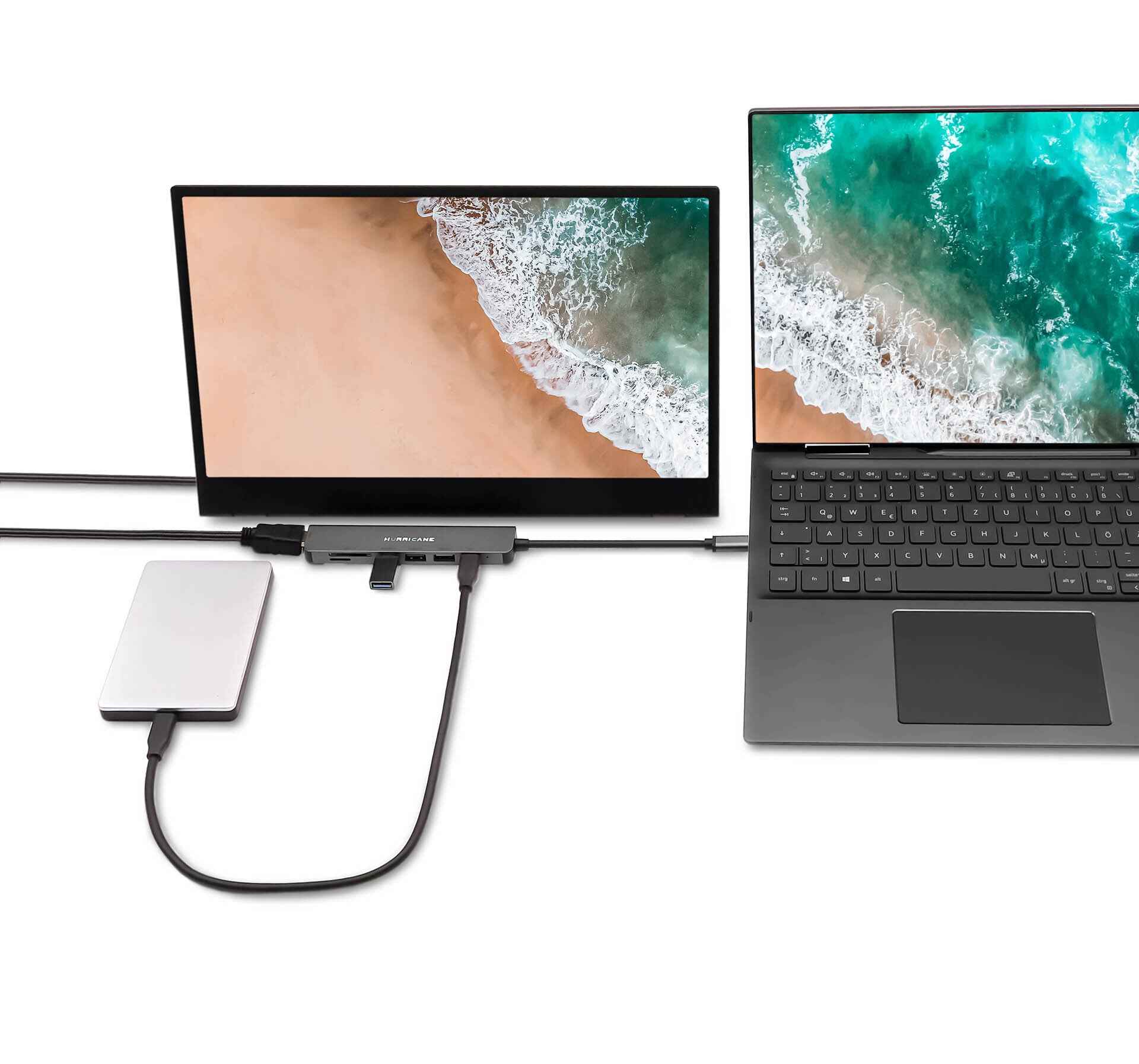 Hurricane C0914 7-in-1 USB-C HUB Dock