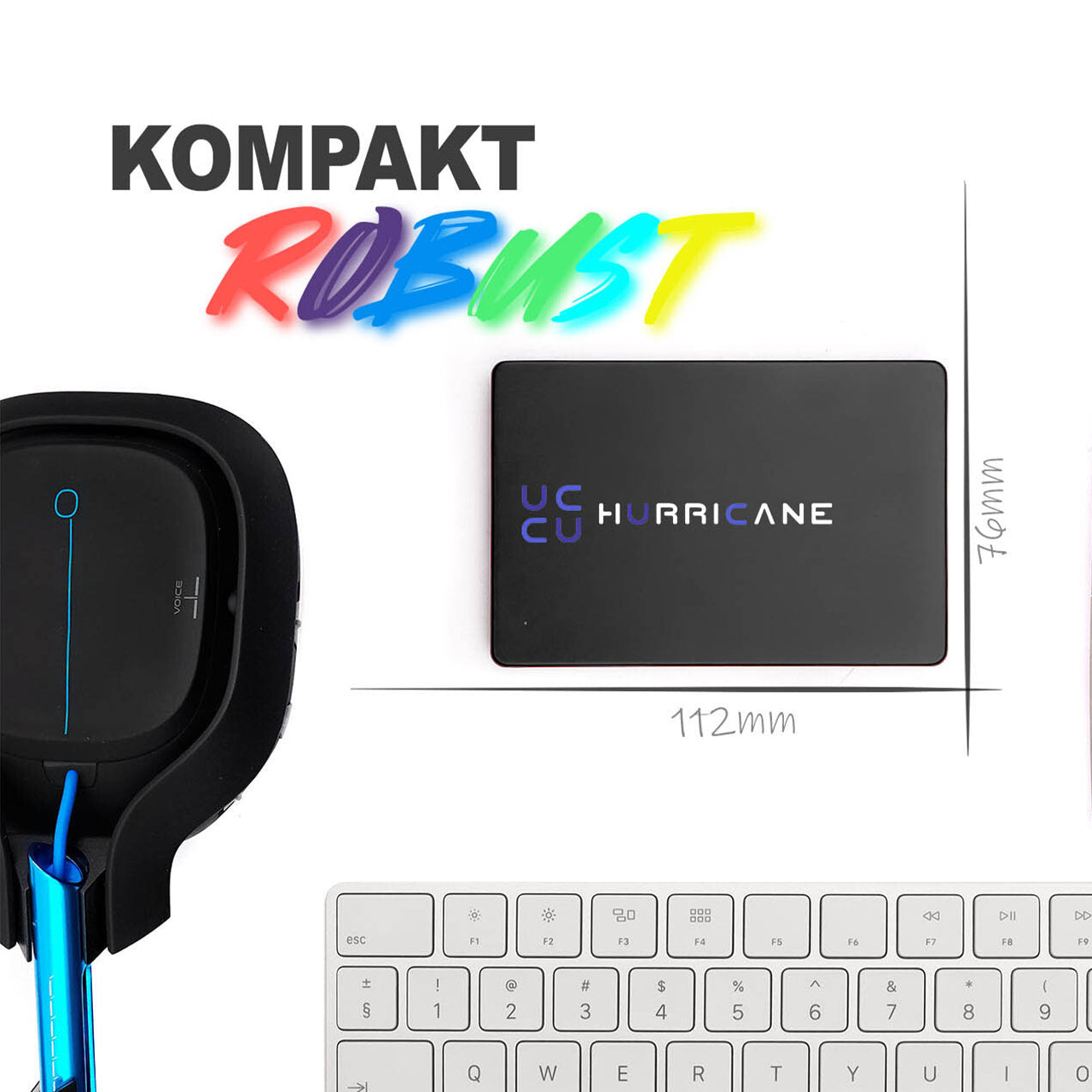 HURRICANE MD25 Externe Festplatte 2,5" USB 3.0 & USB-C für Windows, Mac, Linux, PS4, PS5 und Xbox