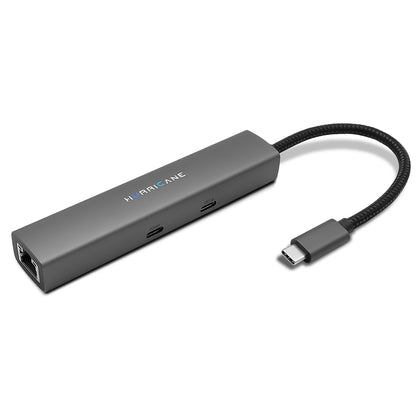 Hurricane C0546 6-in-1 USB-C HUB Dock mit RJ45