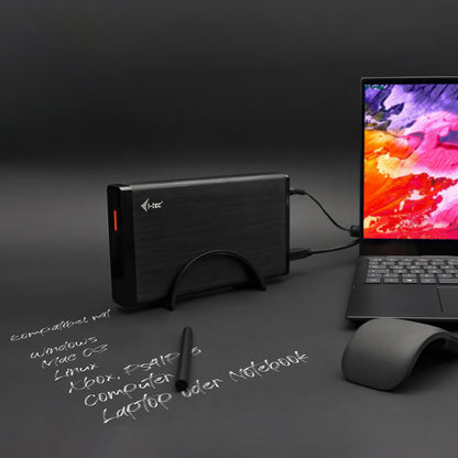 i-Tec Externe Festplatte HDD 3.5" USB 3.0 für Windows, Mac, Linux, PS4, PS5 und Xbox