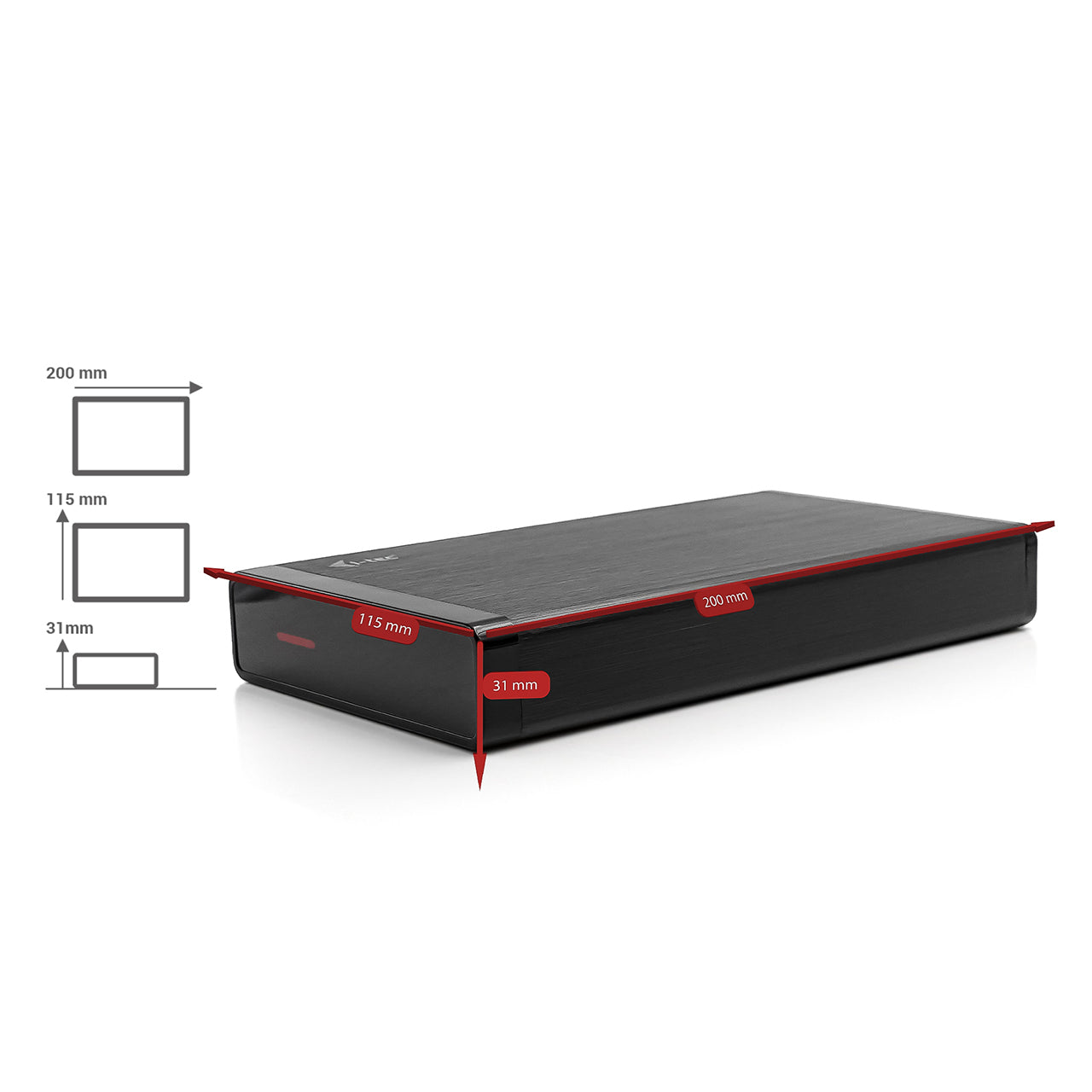 i-Tec Externe Festplatte HDD 3.5" USB 3.0 für Windows, Mac, Linux, PS4, PS5 und Xbox