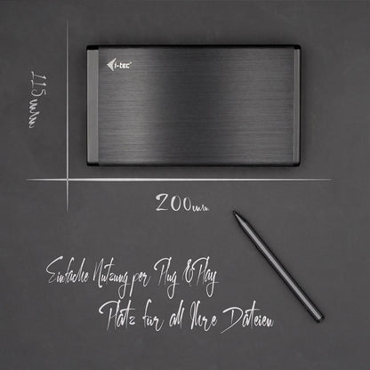 i-Tec Externe Festplatte HDD 3.5" USB 3.0 für Windows, Mac, Linux, PS4, PS5 und Xbox